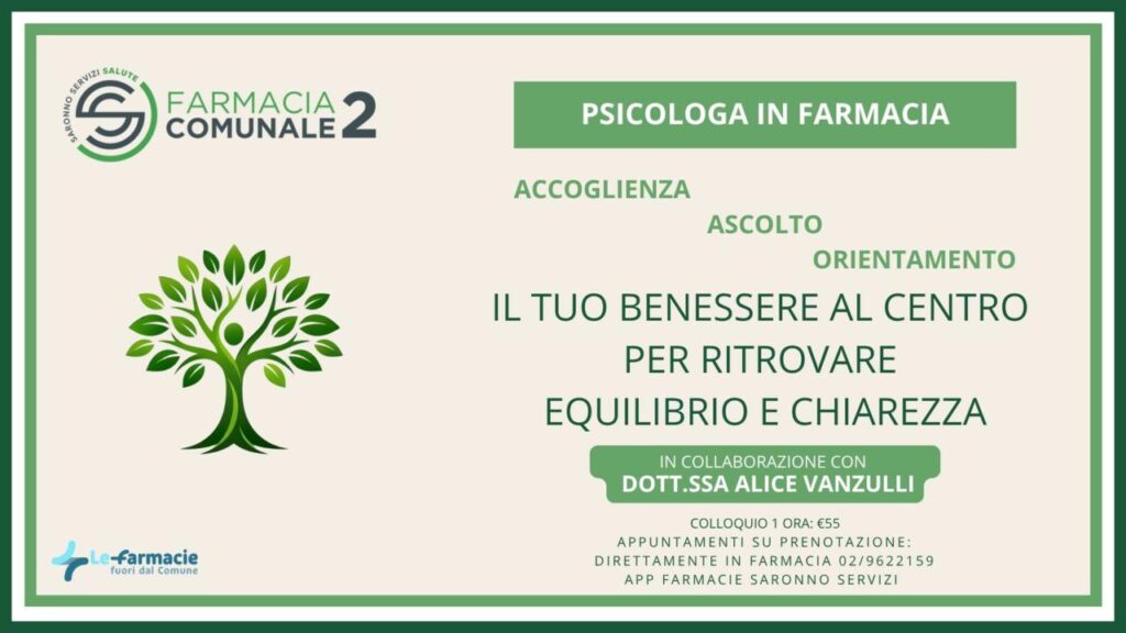 PSICOLOGA in FARMACIA